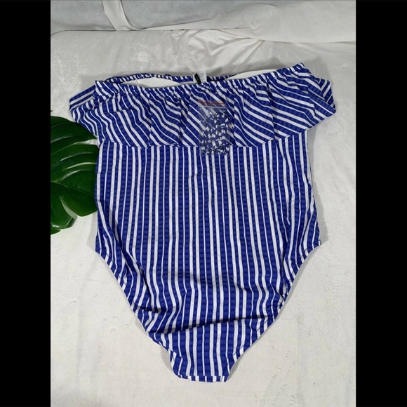 NEW J.CREW Puckered Stripe‎ One Piece Swimsuit 16 - Picture 6 of 12